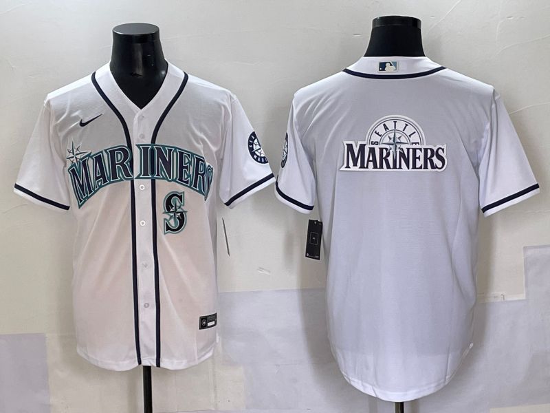Men 2025 Seattle Mariners Blank White Game Nike MLB Jersey style 13->seattle mariners->MLB Jersey